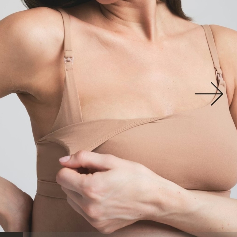 SKIMS Maternity Nursing Scoop Neck Bralette In Sienna - XS - Picture 2 of 2